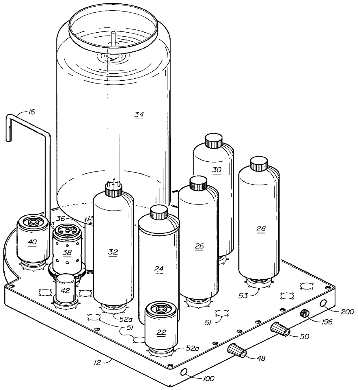 Counter top reverse osmosis water purification system