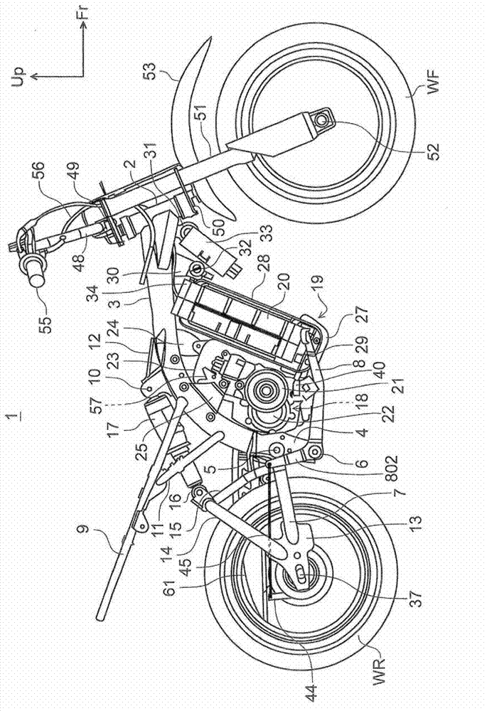 Power supply device for electric vehicle and terminal base thereof