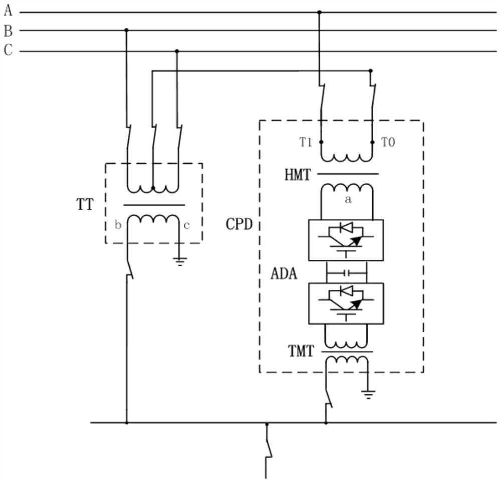 Through-type traction power supply system