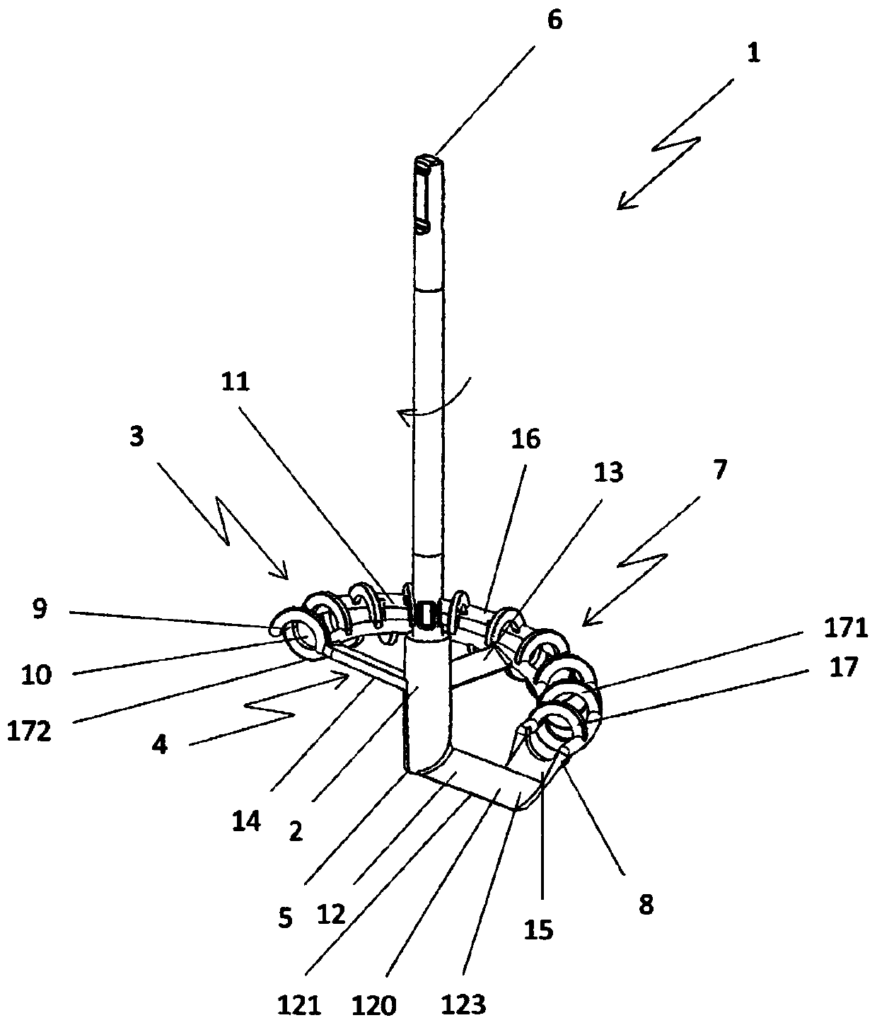 Fluid agitating device equipped with such an agitating device