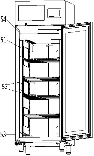 Food processing cabinet capable of automatically managing internal microclimate