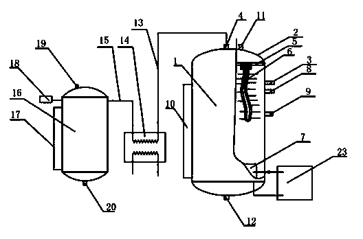 Membrane distillation apparatus used for improving base liquor quality