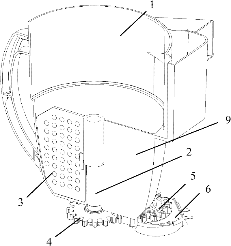 Compressing device of dust collecting barrel and control method thereof