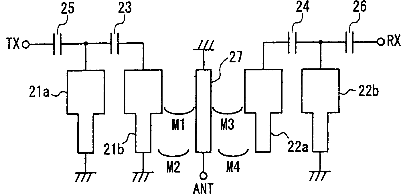 Duplexer and lamination type high frequency device using said duplexer and communication equipment