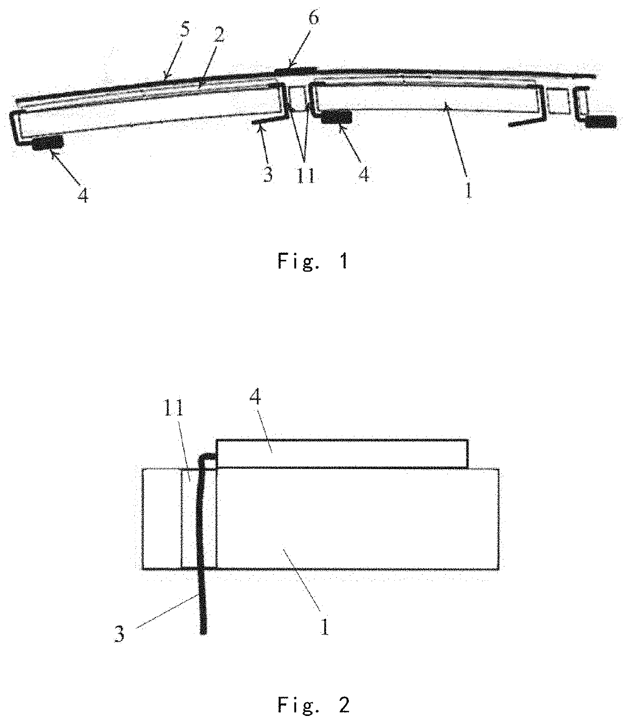 Roof-mounted Solar Modules Integration Device, Solar Power Vehicle and Encapsulation Method for Modules