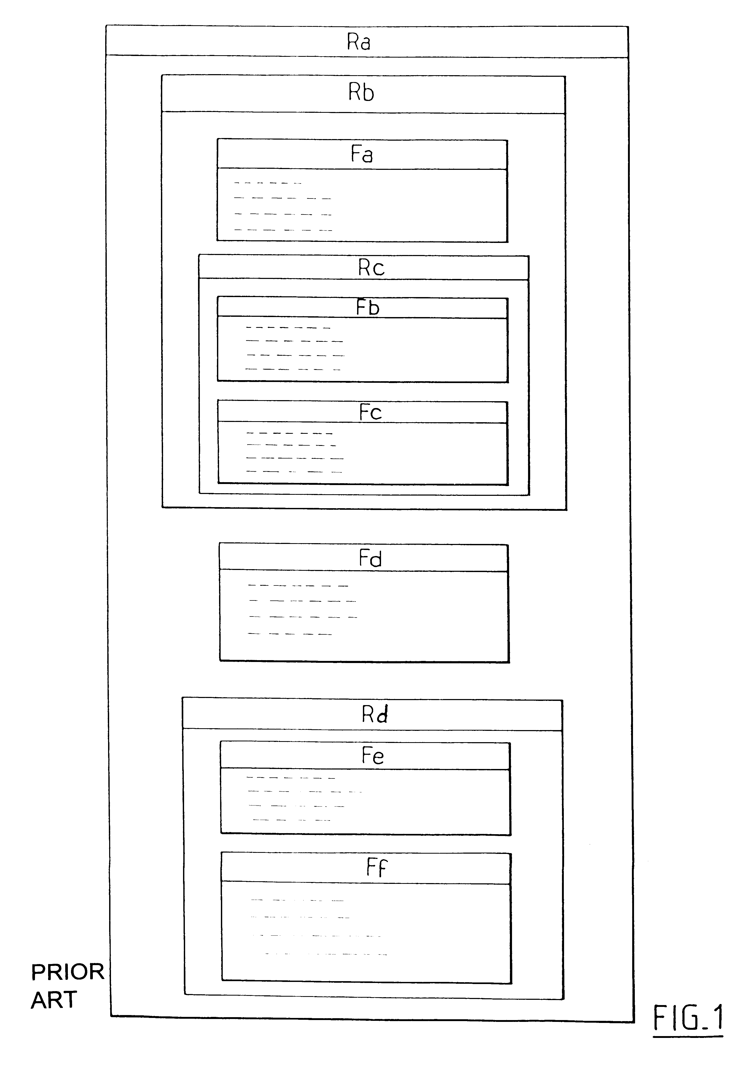 Integrated circuit card comprising files classified in a tree structure