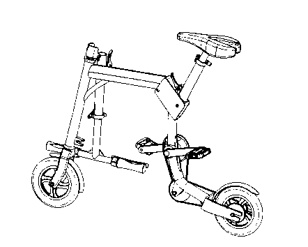 Fast folding push-traveling type portable bicycle