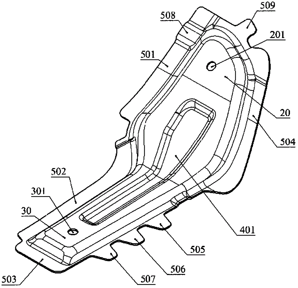 Passenger vehicle cab floor reinforcing plate and floor assembly