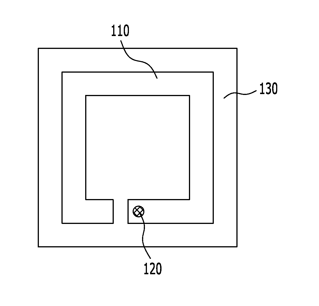 Small antenna using srr structure in wireless communication system and method for manufacturing the same