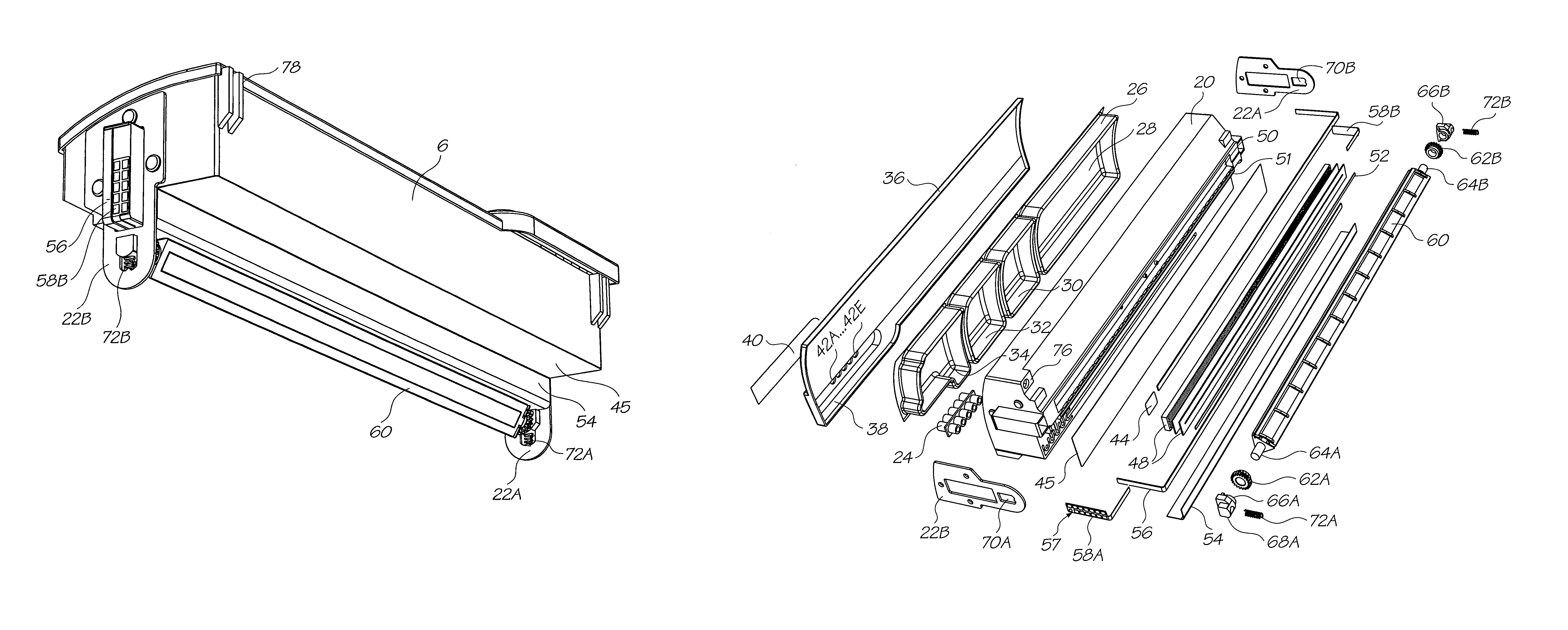Inkjet printer cartridge with uniform compressed air distribution