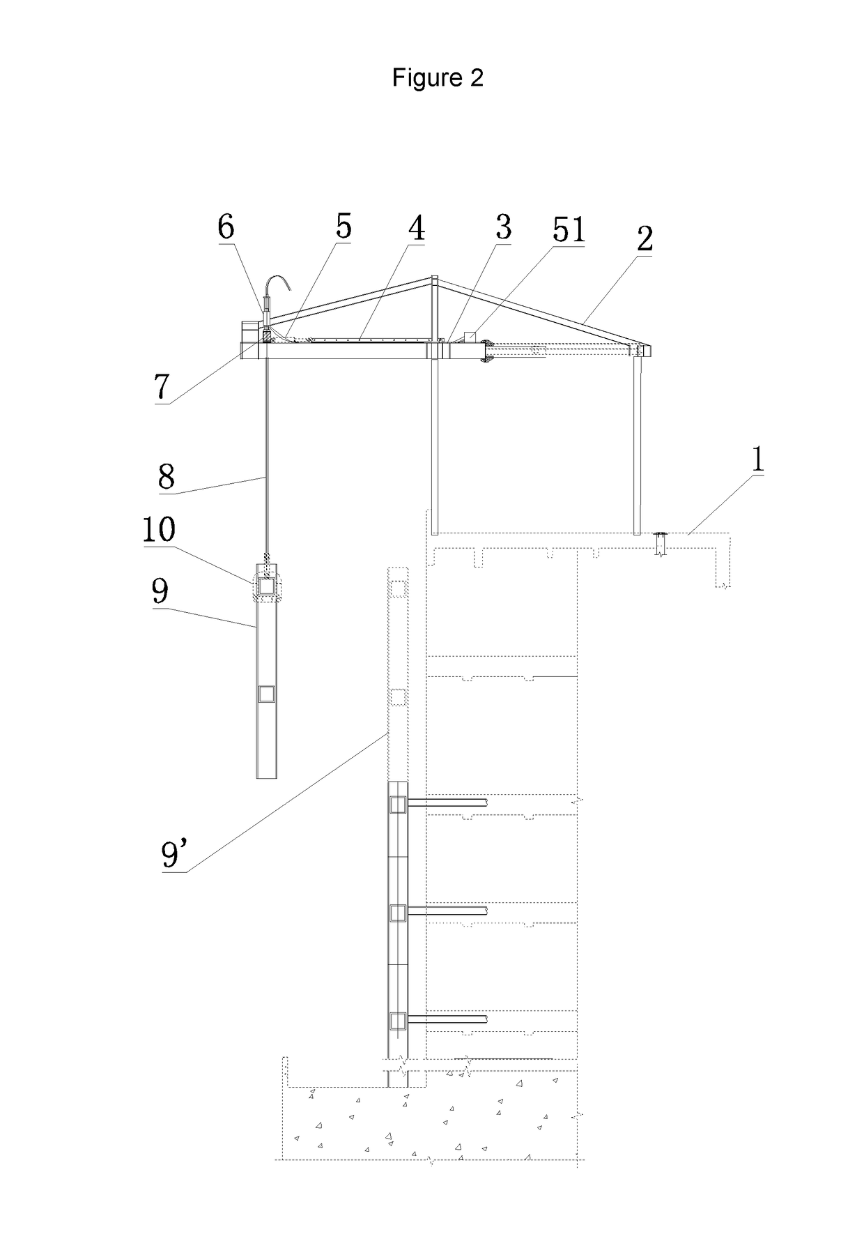Apparatus and method for lifting and sliding a structure attached to the wall