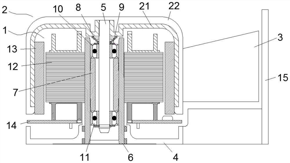 Novel axial flow fan bearing system