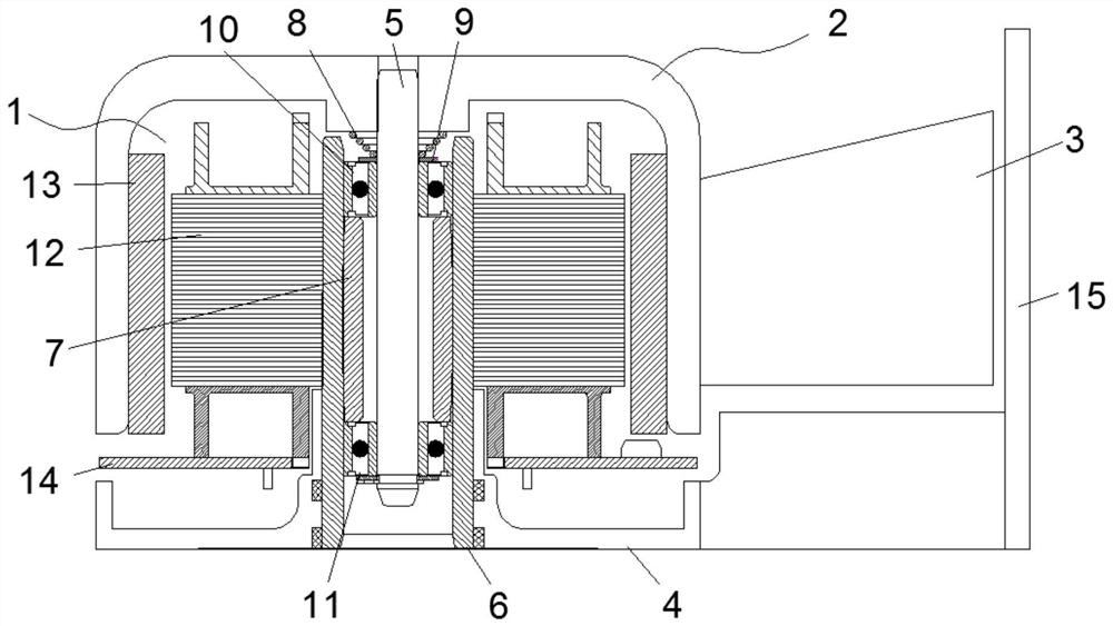 Novel axial flow fan bearing system