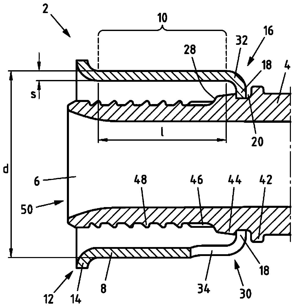 Fitting for connecting to at least one pipe and method for producing a connection