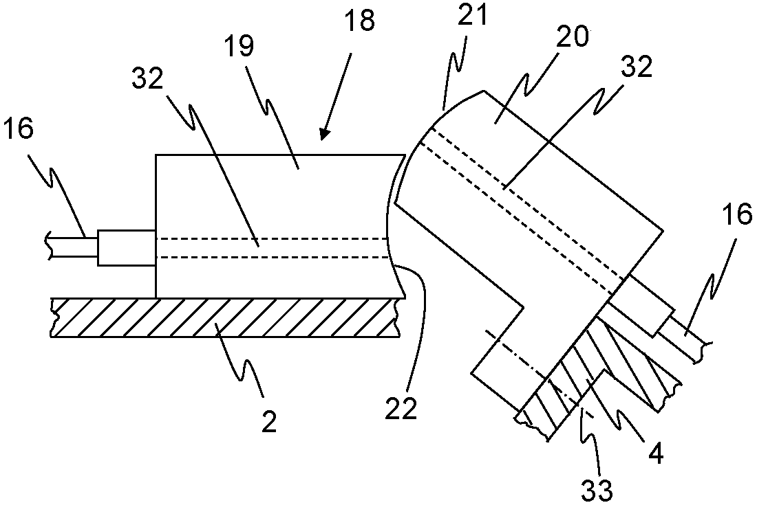 Open type spinning device having coupling device used for supply conduit