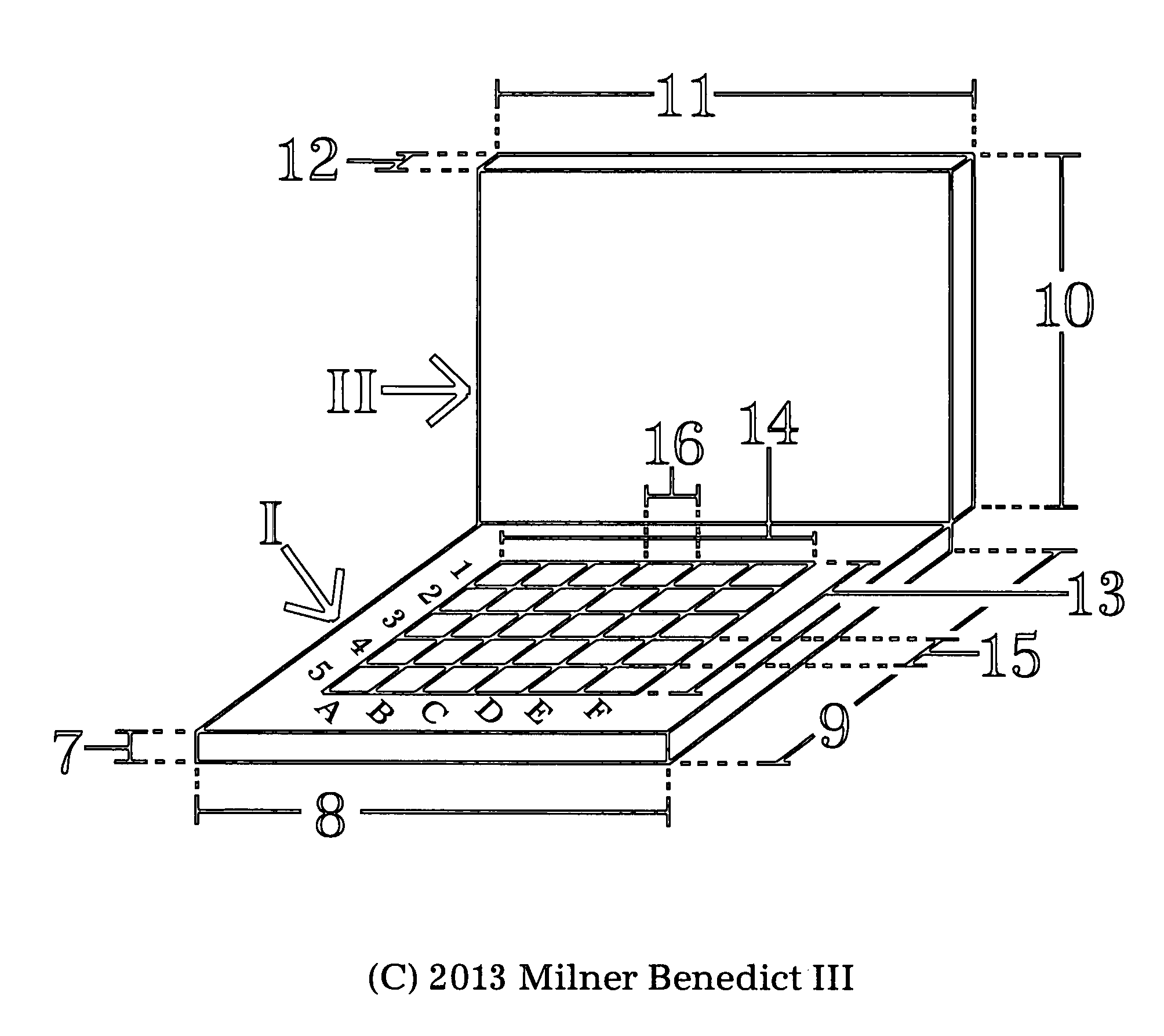 Simplified closable type game board device for basic symbol and alphanumeric recognition