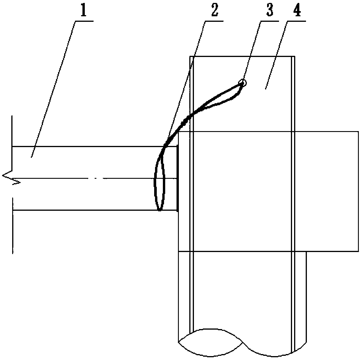 Steel brace anti-falling method in SMW construction method pile fencing structure foundation pit