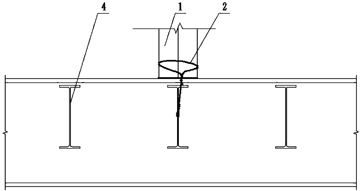 Steel brace anti-falling method in SMW construction method pile fencing structure foundation pit