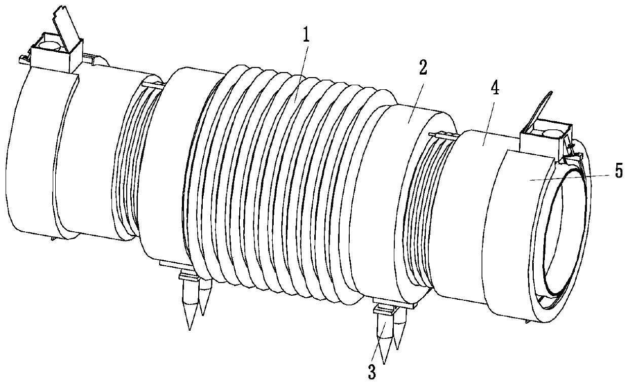 Emergency sewage treatment pipeline with double heads capable of being disassembled