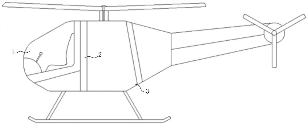 A helicopter and ejection escape buffer device