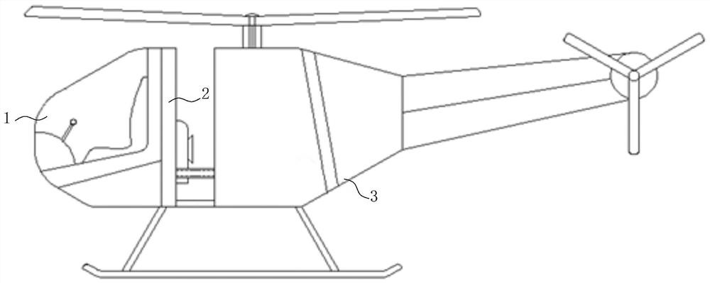 A helicopter and ejection escape buffer device