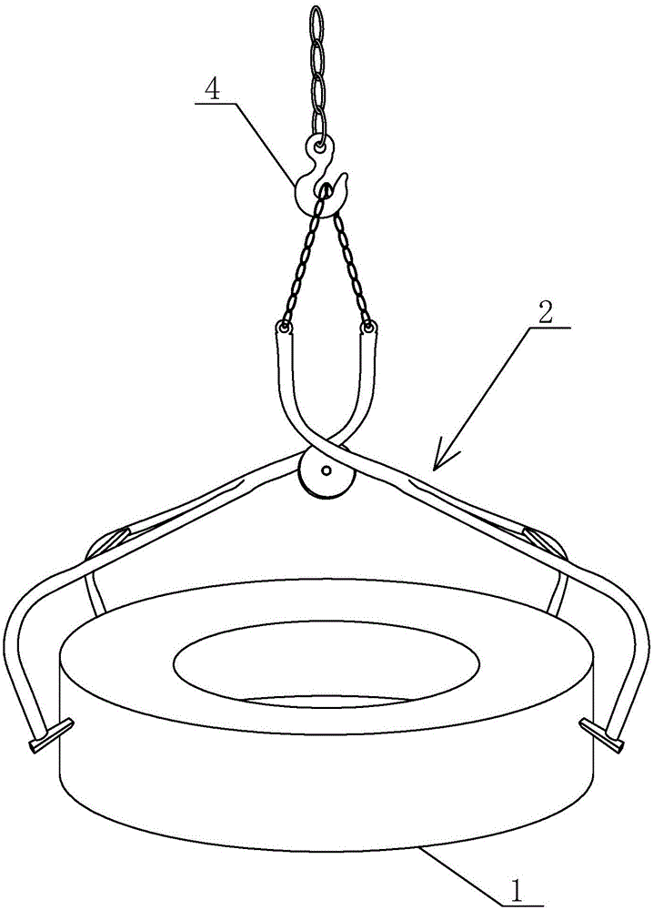 Giant tire grabbing and transferring method and giant tire maintenance claw