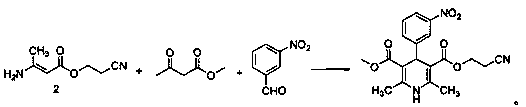 3-(2-Nitroethyl)-5-methyl-2,6-dimethyl-4-(3-nitrophenyl)-1,4-dihydropyridine-3,5-dicarboxylate  preparation method