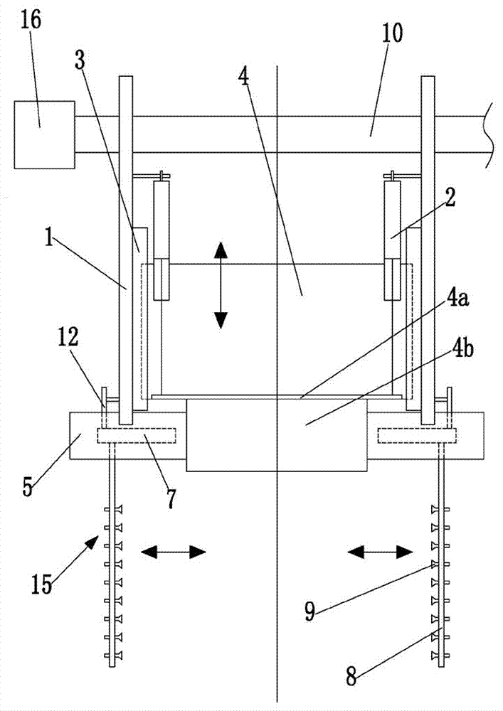Automatic bucket holding device based on automatic positioning