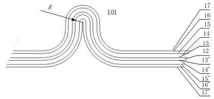 A flat double-layer power signal transmission cable and its forming method