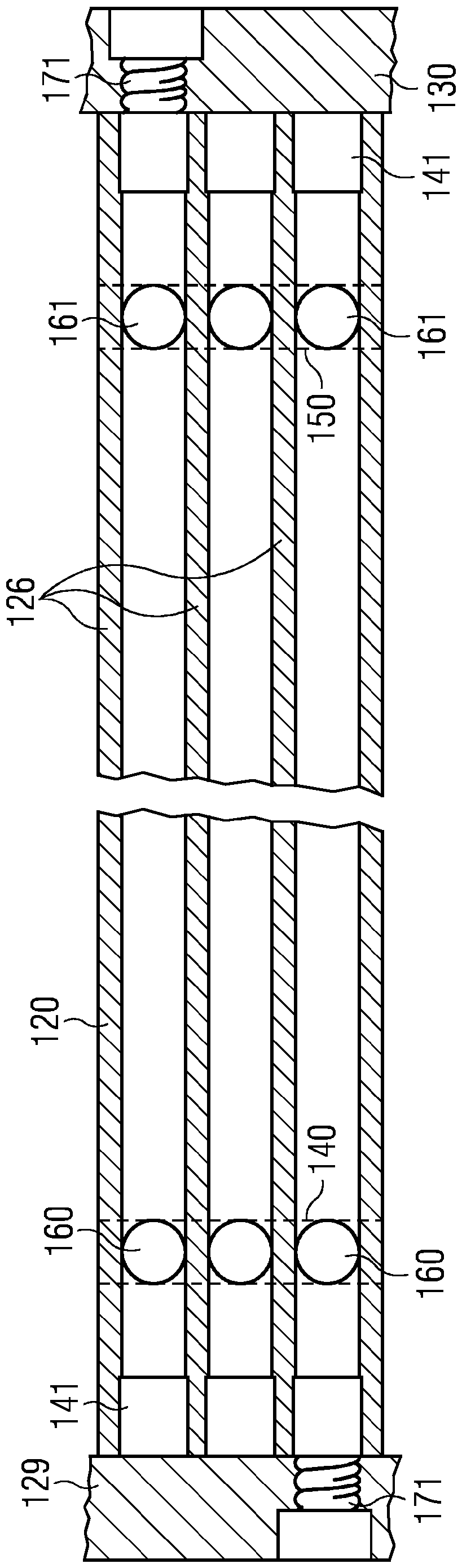 Casting roll and method for casting metal strip with crown control