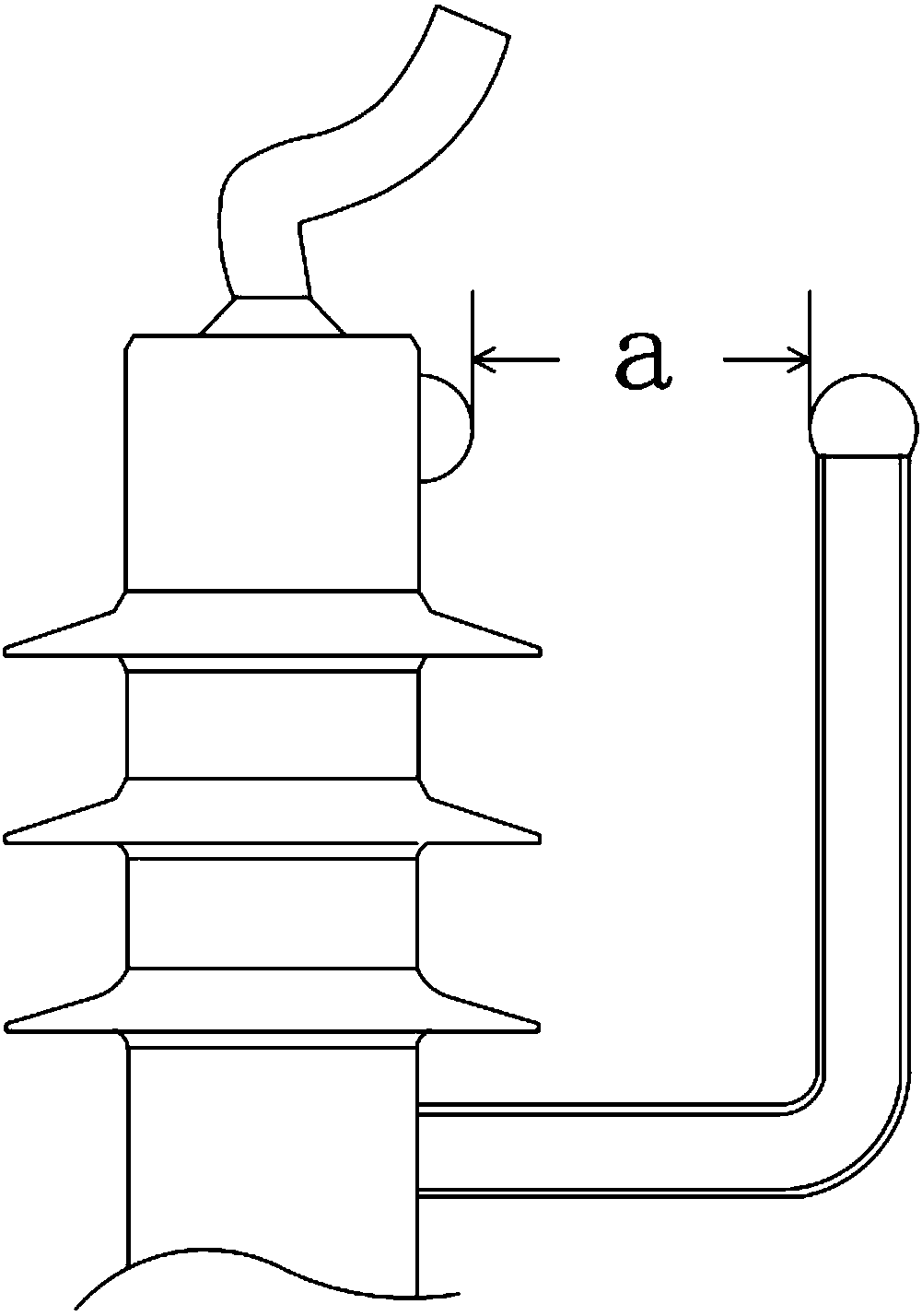 A high-voltage external series gap lightning protection combination device