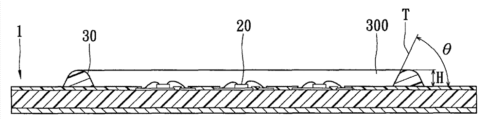 Polycrystalline light-emitting diode packaging structure for generating similar round light-emitting effect