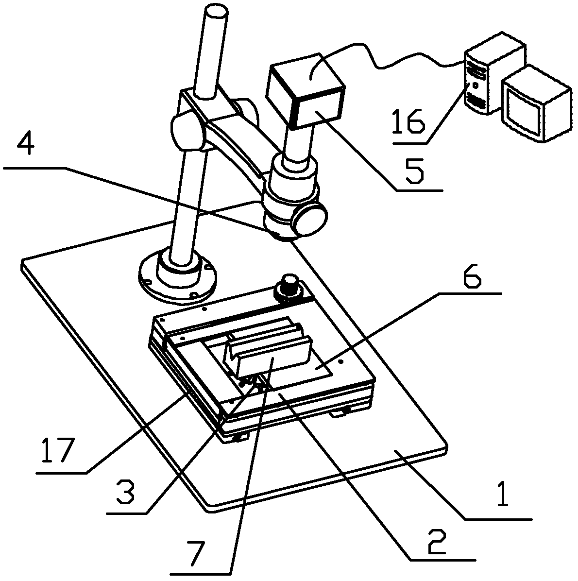 External diameter images measuring device for axial work pieces and measuring method thereof