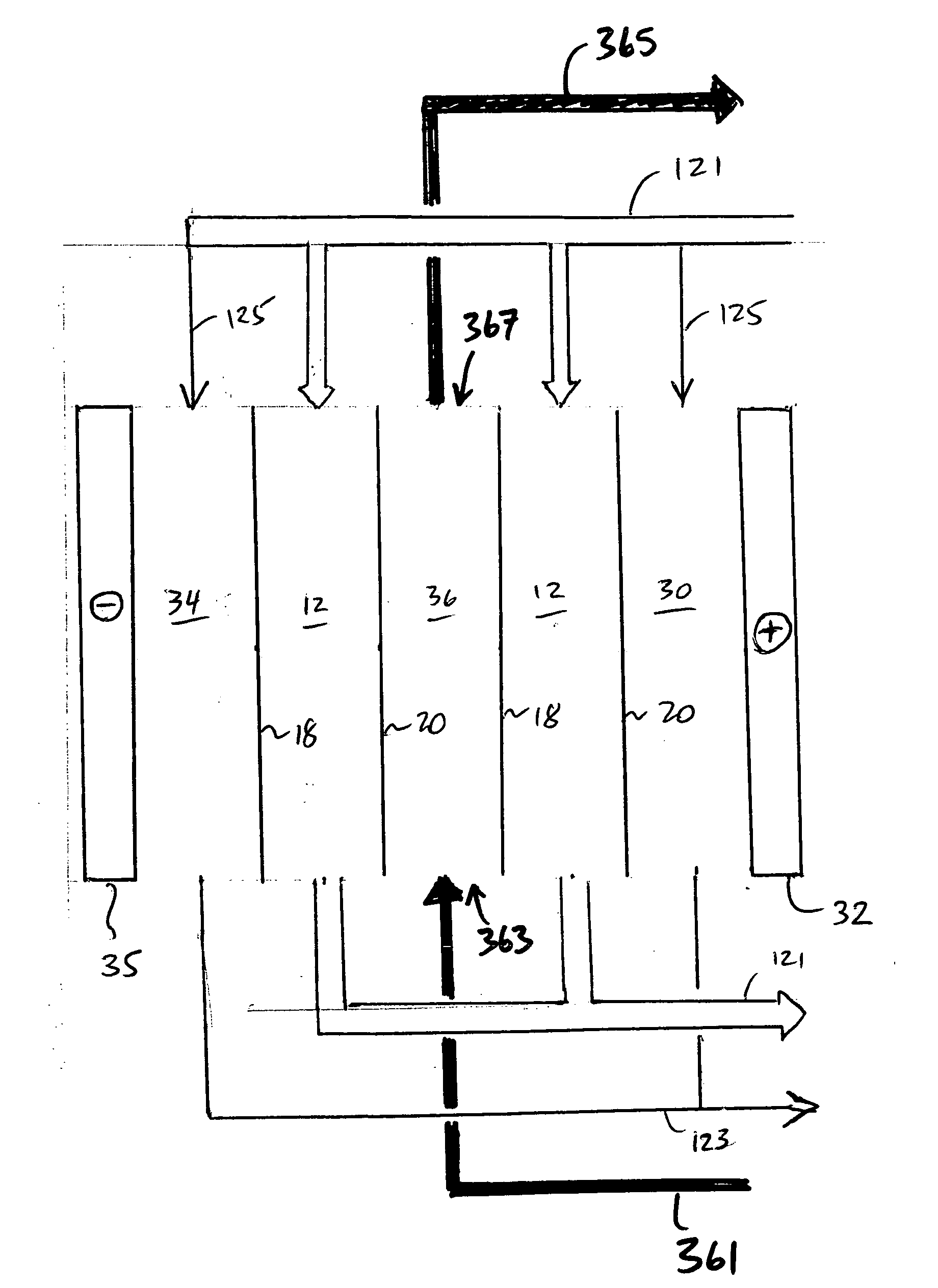 Arrangement of ion exchange material within an electrodeionization apparatus
