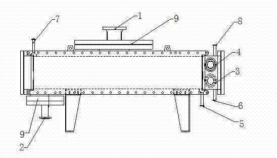 Smoke recycling welding-type plate-type heat exchanger