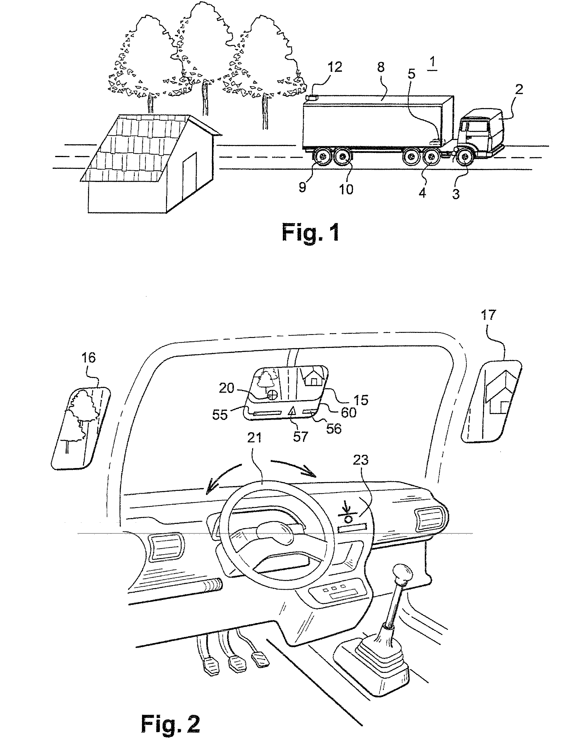 Method for determining a set steering angle of steered wheels of a vehicle