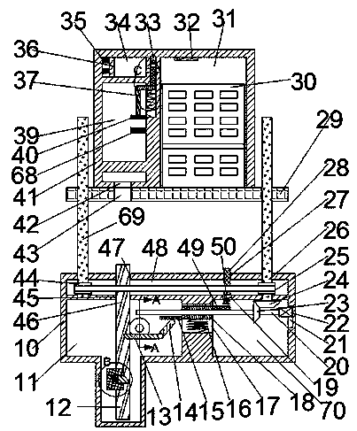 Power supply cabinet capable of automatically lifting