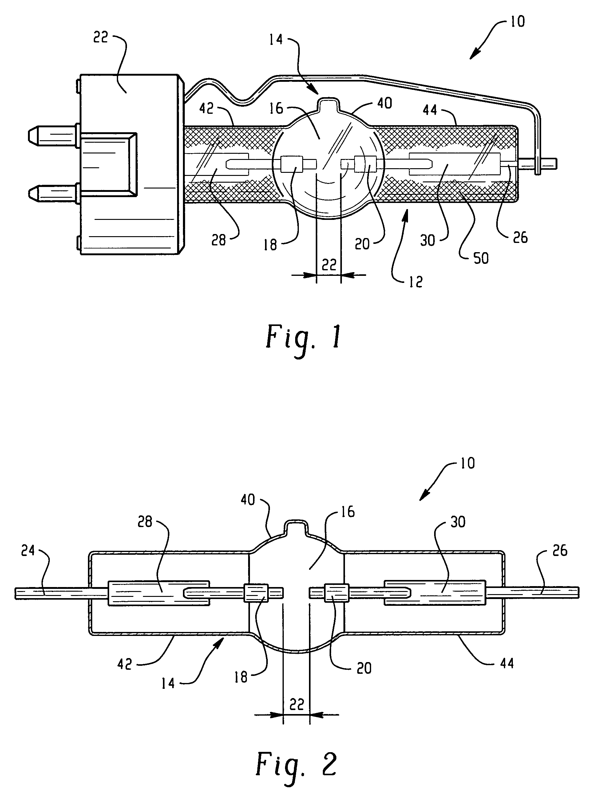 Discharge lamp with high color temperature