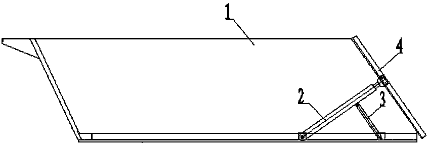 A rear door locking mechanism for bagged cement dump truck