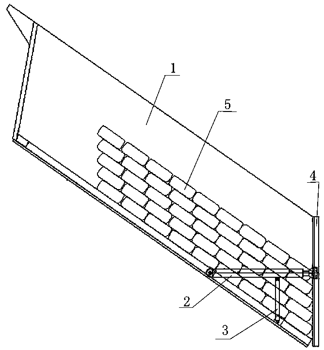 A rear door locking mechanism for bagged cement dump truck