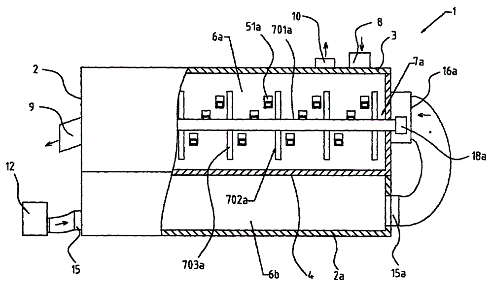 Direct air-intake sludge drying apparatus and method thereof