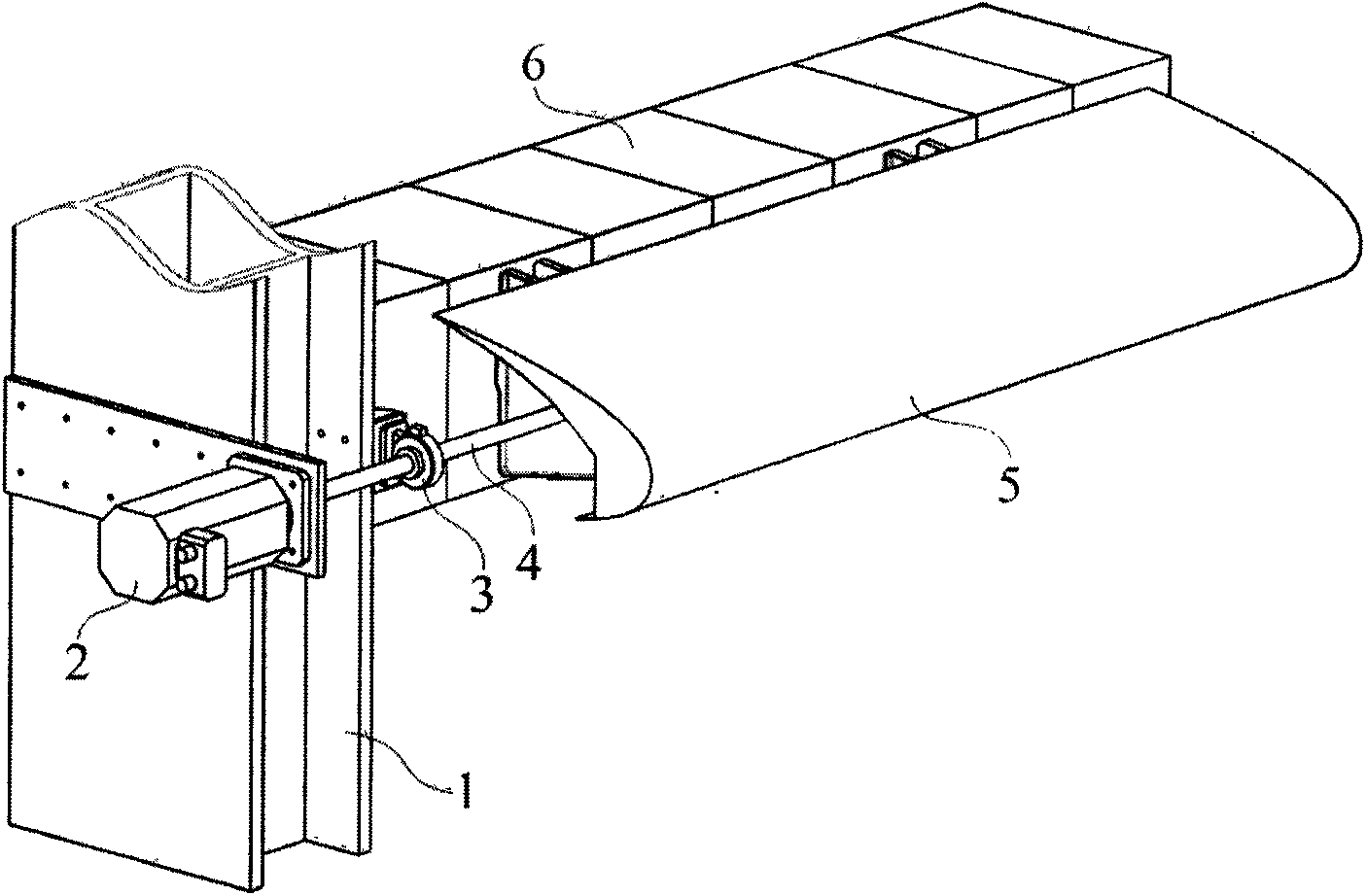 Load follow-up loading system for plane flap reliability test