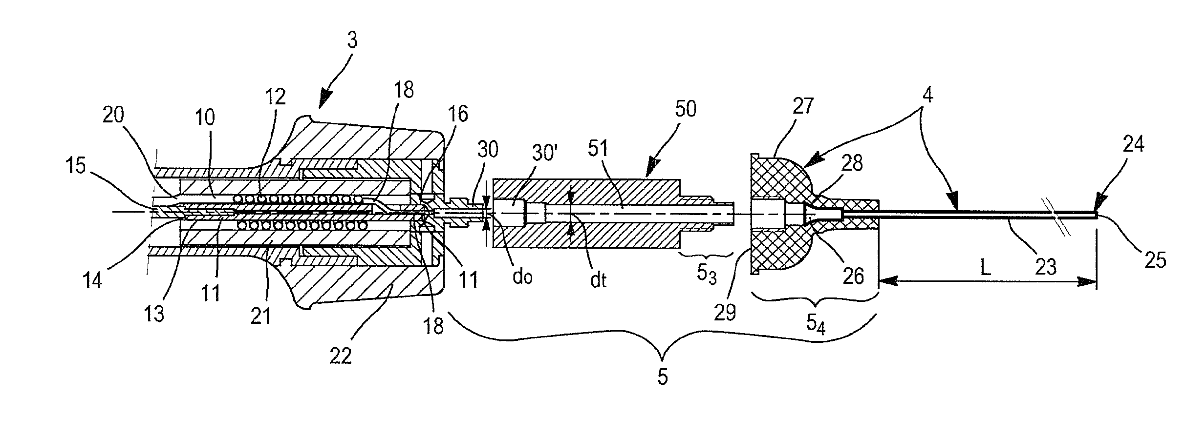 Device and Method for Injecting Pulsed Steam Into a Human or Animal Vessel E.G. a Vein