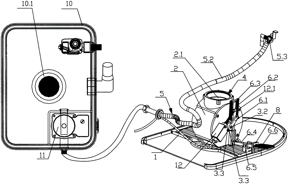 Wastewater flushing type closestool