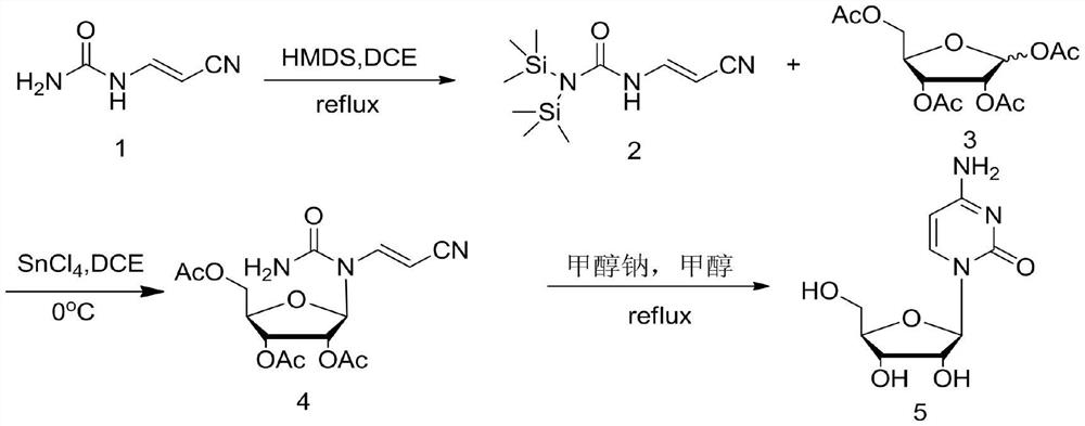 Method for synthesizing cytidine