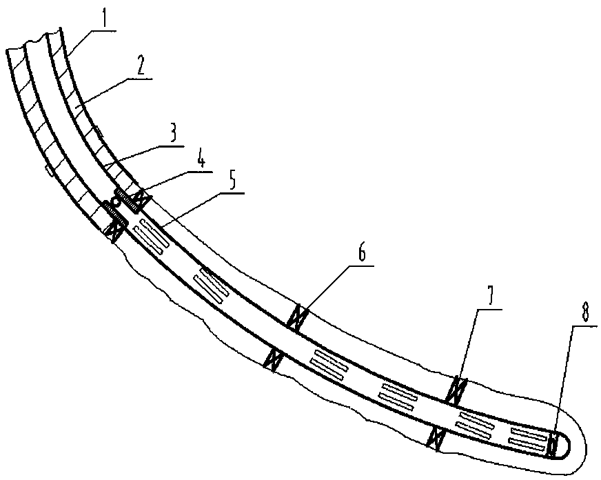 Top well cementation method and device for self-communicated double-process screen pipe