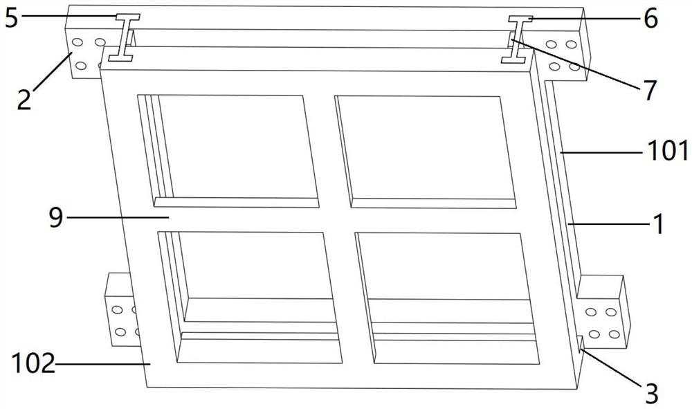 A prefabricated curtain wall