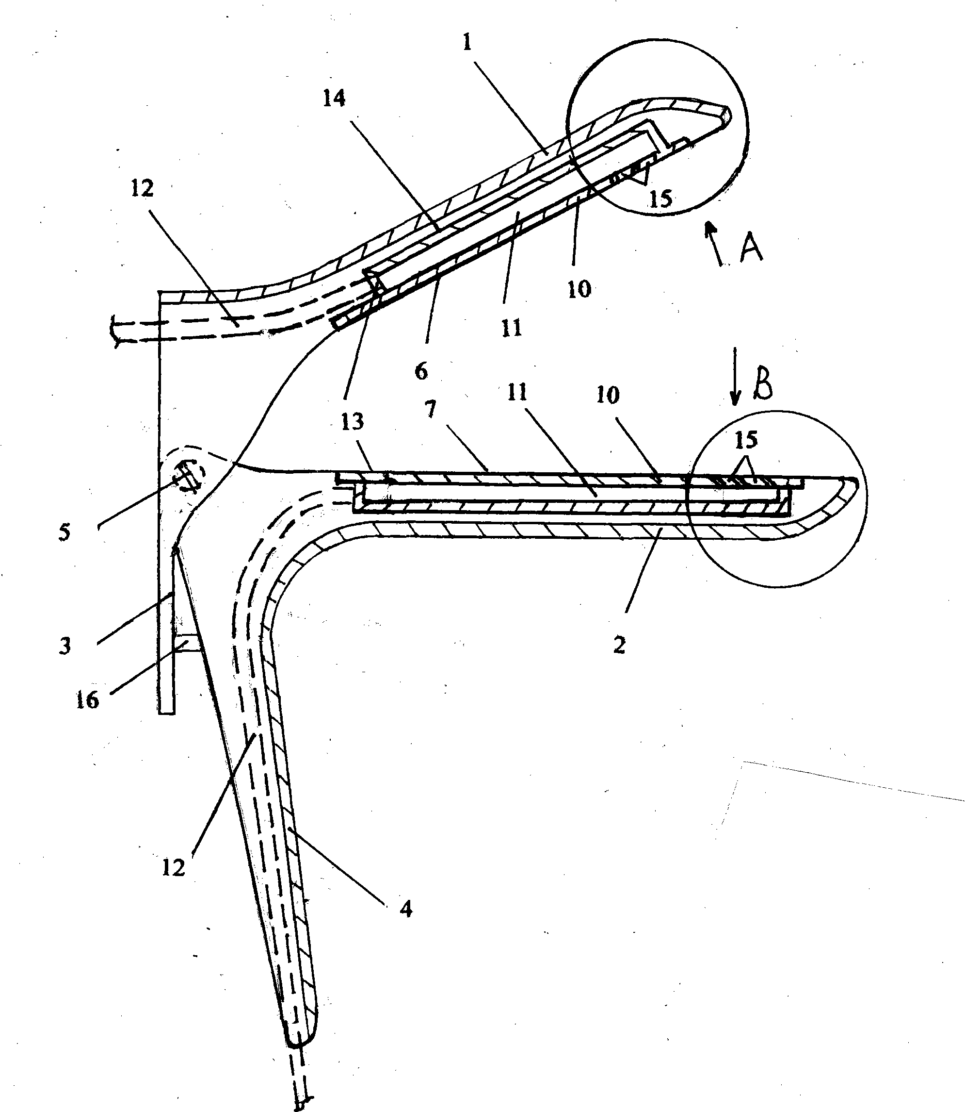 Vaginal dilator with upper and lower wings provided with auxiliary wings