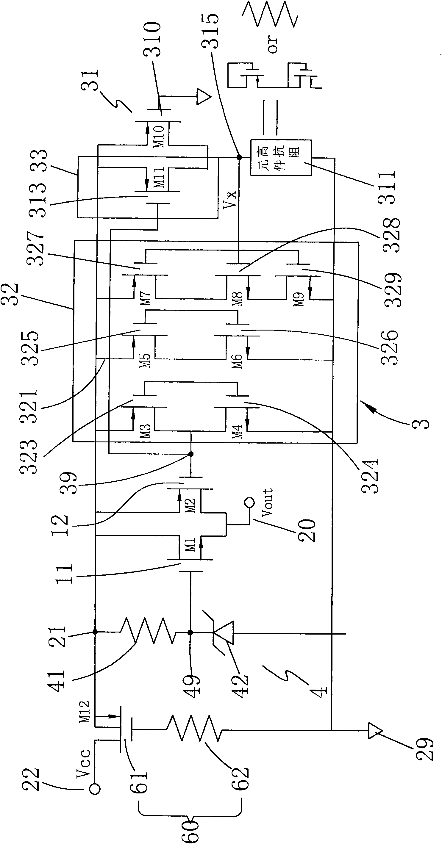 Low-voltage starting circuit capable of bearing high voltage and having reverse-phase protection function