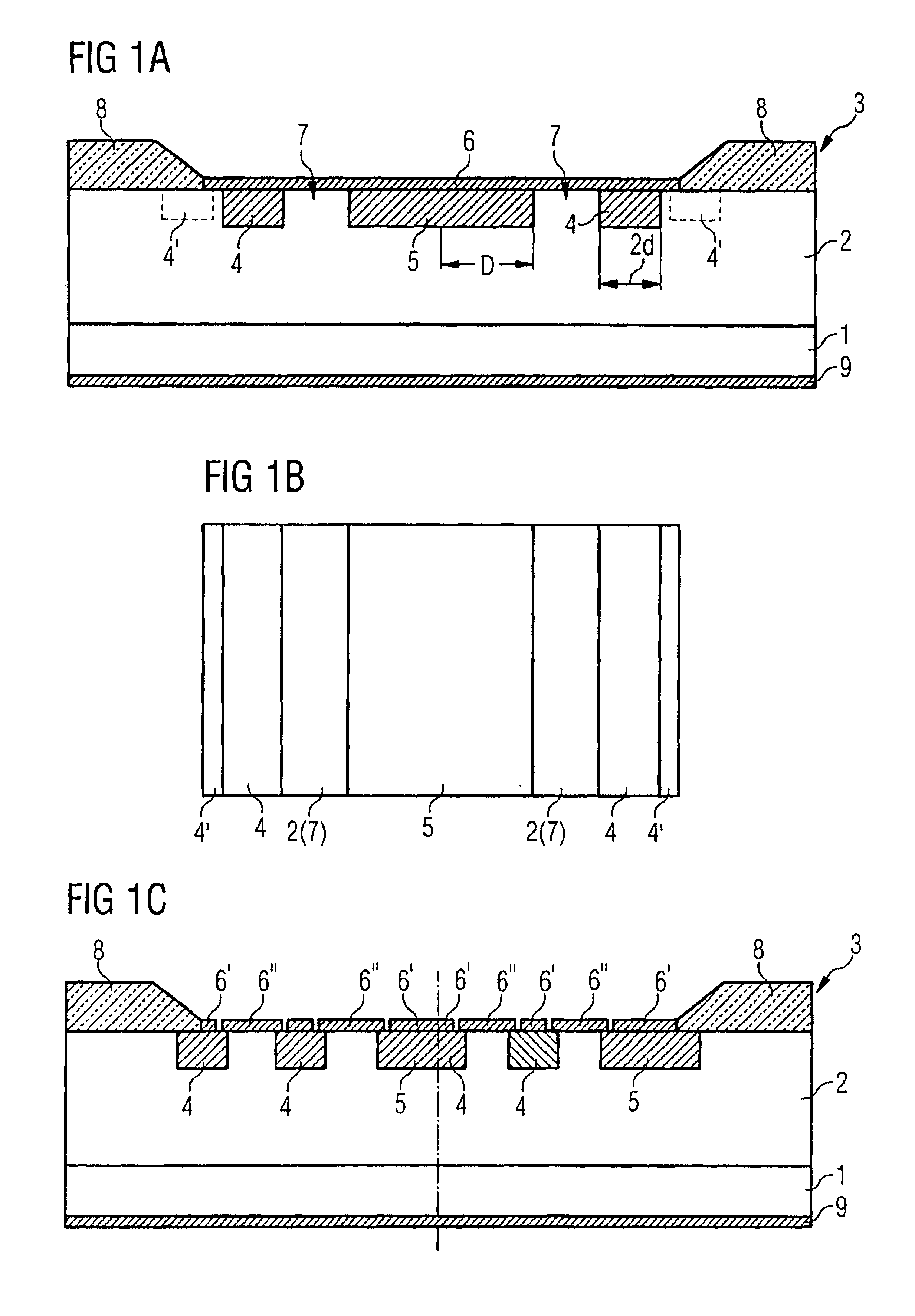 Schottky diode having overcurrent protection and low reverse current